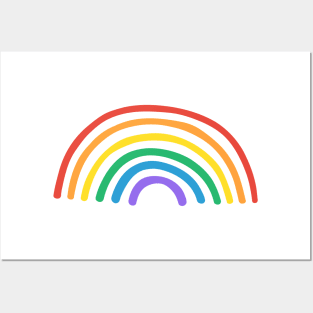Hand drawn pride rainbow Posters and Art